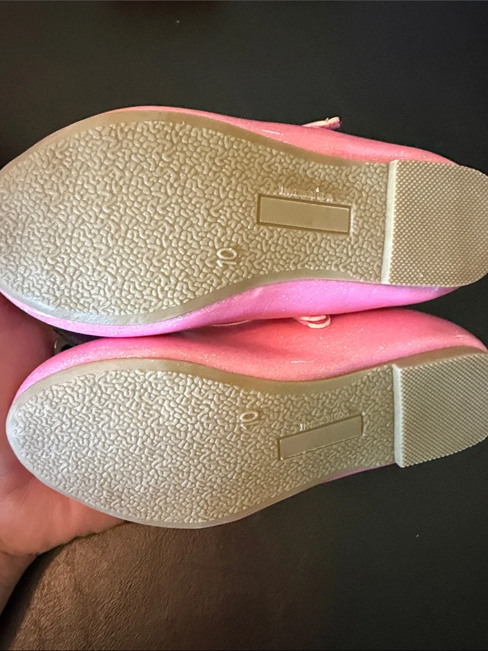 Minnie Mouse Pink Glitter Mary Jane Kids Shoes - Size 10